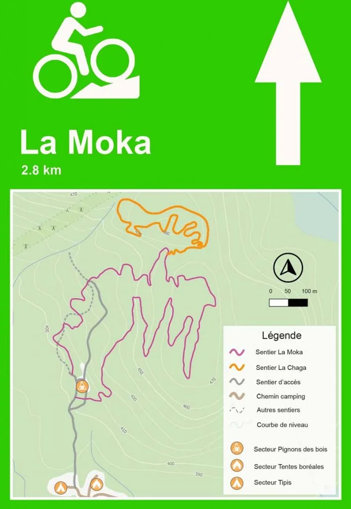 Sentier de vélo de montagne La Moka Camping du Domaine Lausanne